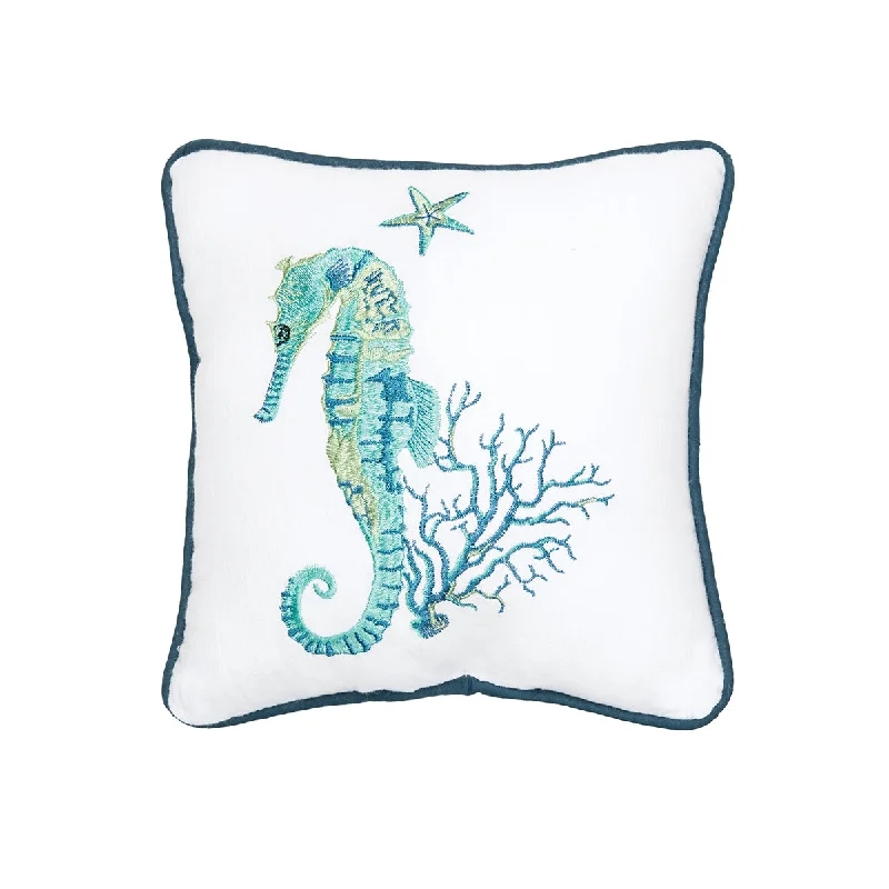 Velvet Pillows for a Touch of EleganceSeahorse & Coral Mini Pillow