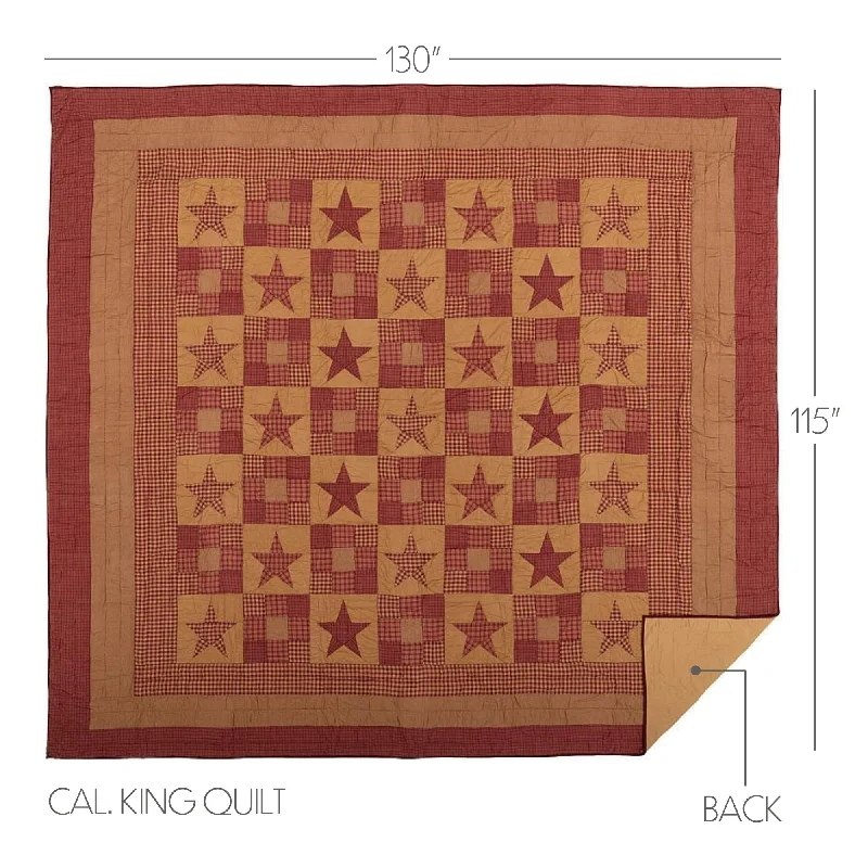 Bed skirts with a vintage - inspired patternNinepatch Star California King Quilt 130Wx115L Bed skirts with a vintage - inspired patternNinepatch Star California King Quilt 130Wx115L
