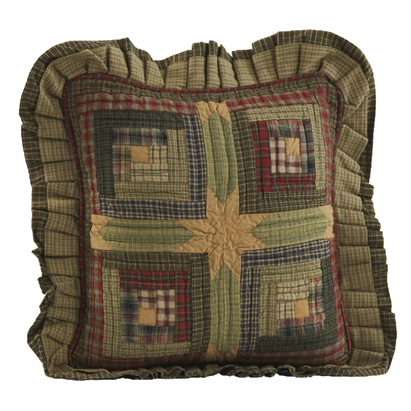Soft and Fluffy Pillows for Bedroom ComfortTea Cabin Ruffled 16" Pillow Cover