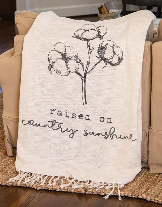 Soft and Fluffy Pillows for Bedroom ComfortCountry Sunshine Woven Throw