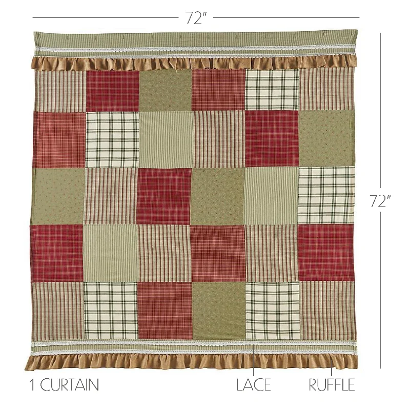 Bed skirts with a retro - style patternPrairie Winds Shower Curtain 72x72