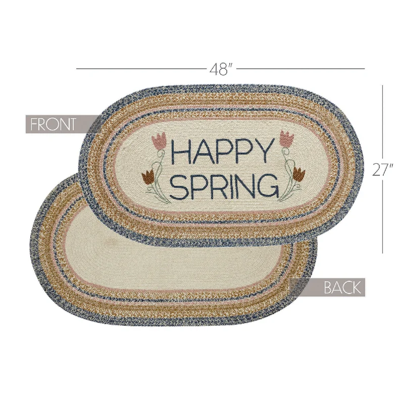 Bed skirts with a unicorn - themed print for kids' bedsKaila Happy Spring Jute Rug Oval w/ Pad 27x48 Bed skirts with a unicorn - themed print for kids' bedsKaila Happy Spring Jute Rug Oval w/ Pad 27x48