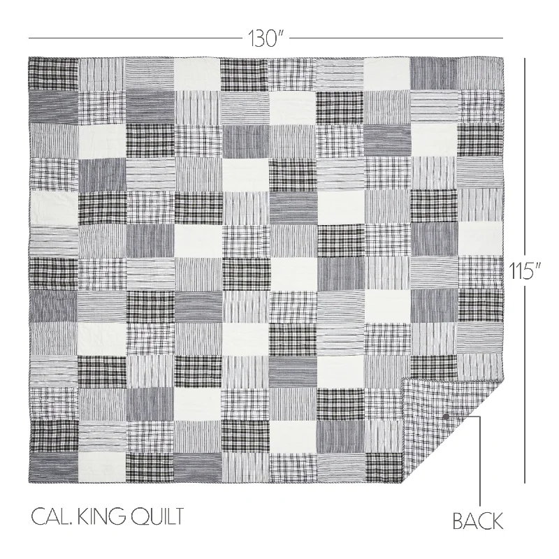 Bed skirts with a flannel material for a cozy winter optionSawyer Mill Black California King Quilt 130Wx115L Bed skirts with a flannel material for a cozy winter optionSawyer Mill Black California King Quilt 130Wx115L