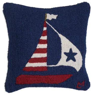 Decorative Pillows for Living Room MakeoverUS Flag Boat Hooked Pillow 18 in.