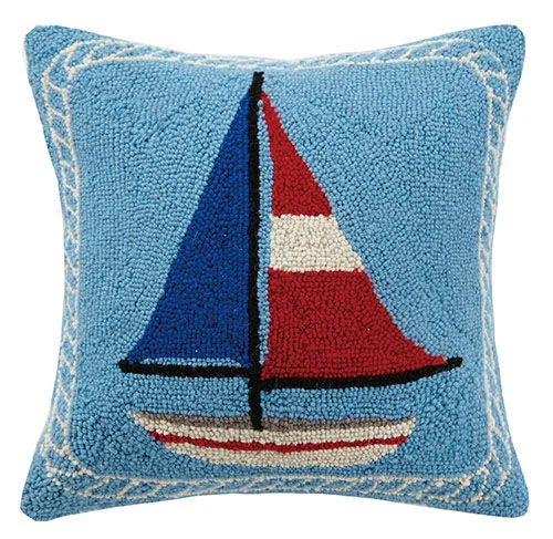 Plush Pillows for a Cozy BedAmericana Hooked Pillow 16 in.