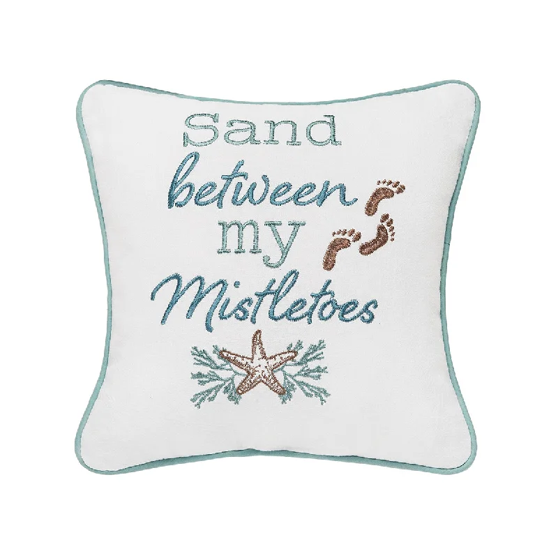 Soft and Fluffy Pillows for Bedroom ComfortSand Between My Mistletoes Mini Pillow