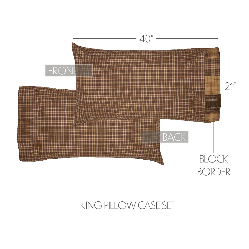 Bed skirts with a bohemian - inspired patternPrescott King Pillow Case Block Border Set of 2 21x40 Bed skirts with a bohemian - inspired patternPrescott King Pillow Case Block Border Set of 2 21x40