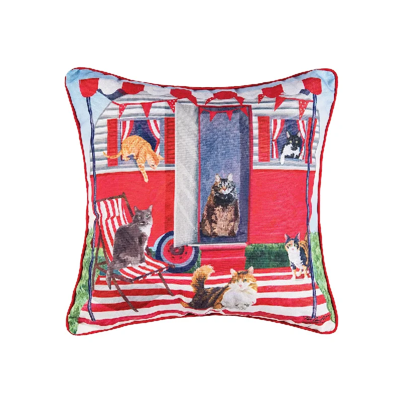 Plush Pillows for a Cozy BedCat Caravan Pillow