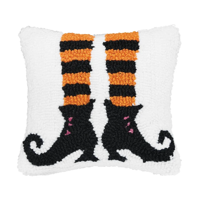 Velvet Pillows for a Touch of EleganceWitch Feet Hooked Mini Pillow