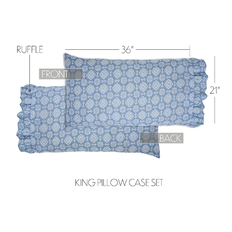 King - size bed skirts in solid colorsJolie Ruffled King Pillow Case Set of 2 21x36+4 King - size bed skirts in solid colorsJolie Ruffled King Pillow Case Set of 2 21x36+4