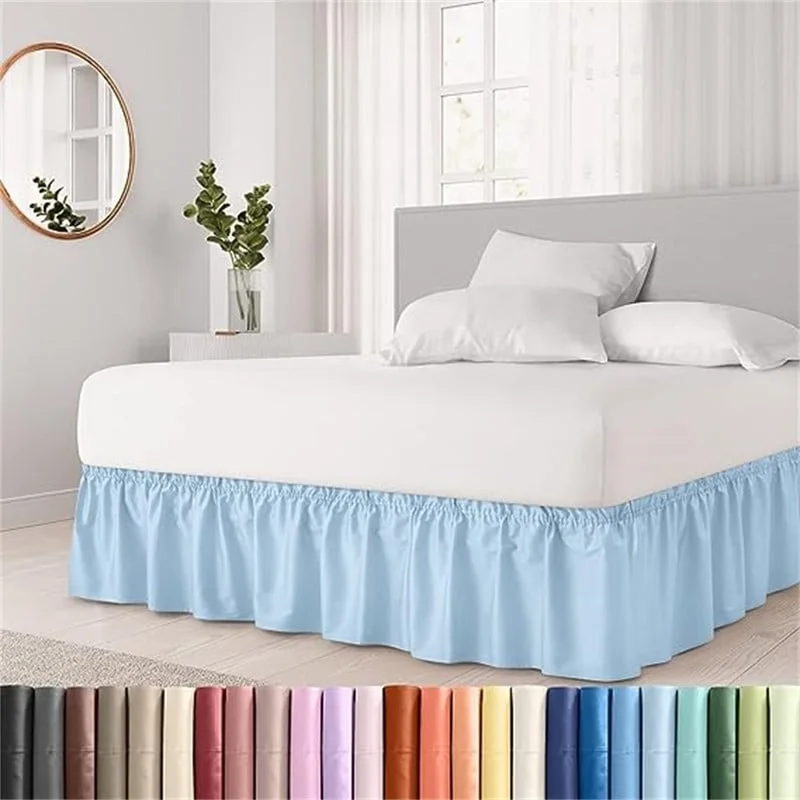 Bed skirts with a modern art - inspired printMicro fiber pleated bed skirt