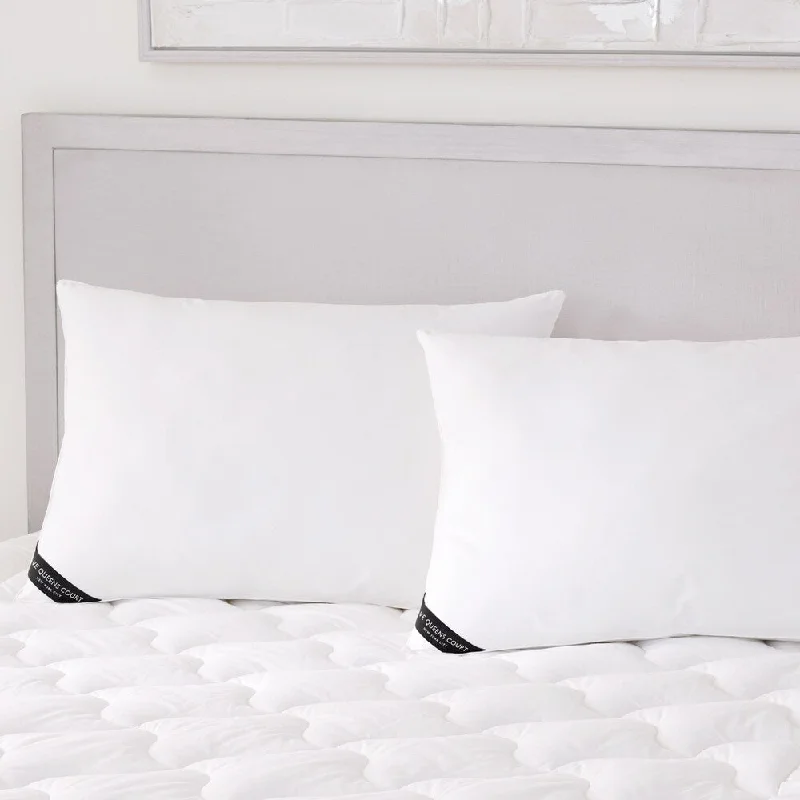 Orthopedic Pillows for Back Pain ReliefFive Queens Court Elegance 233 TC Cotton Allergen Barrier Down Alternative Pillow 2 Pack - White Orthopedic Pillows for Back Pain ReliefFive Queens Court Elegance 233 TC Cotton Allergen Barrier Down Alternative Pillow 2 Pack - White