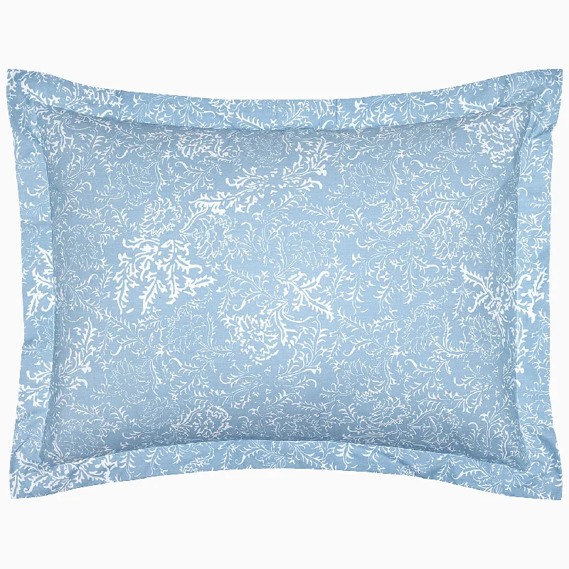 Adjustable Pillows for Customized ComfortAvni Light Indigo Organic Sham