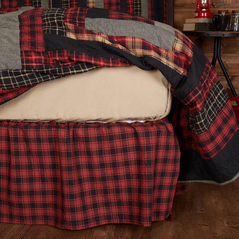 Bed skirts with a geometric print for a modern aestheticCumberland Bed Skirt