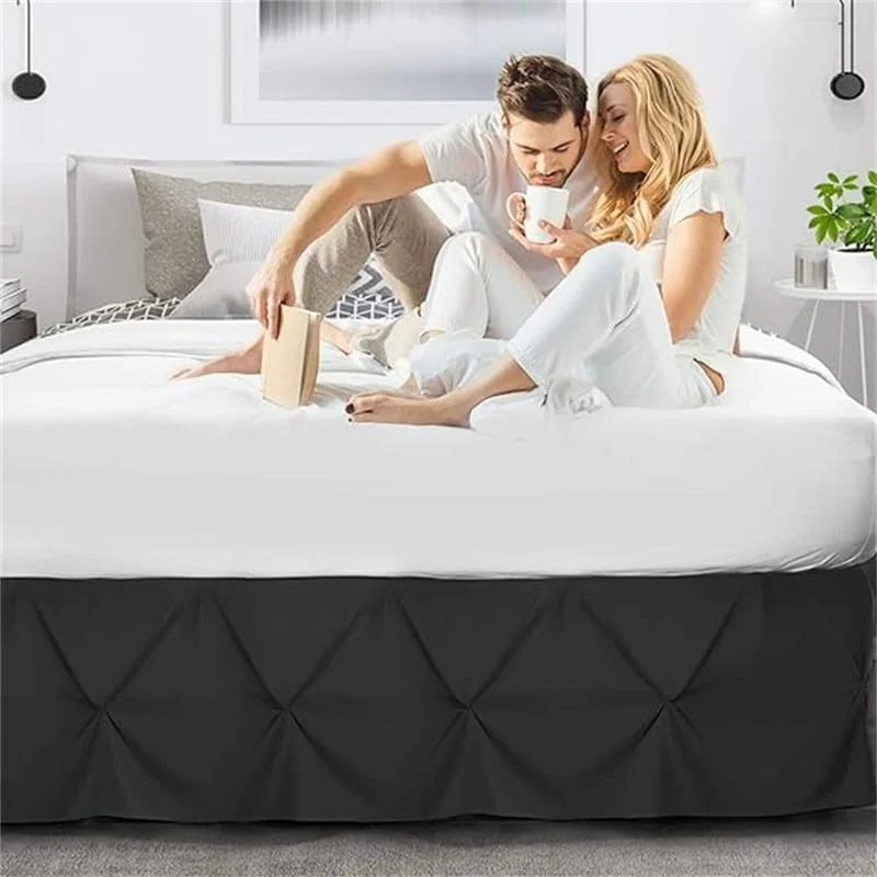 Polyester bed skirts for easy care and durabilityPinch Pleat Bed Skirt