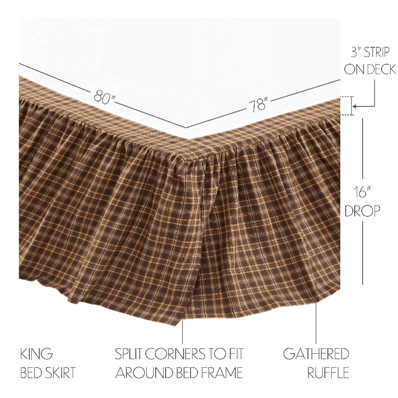 Bed skirts with a shabby - chic stylePrescott King Bed Skirt 78x80x16
