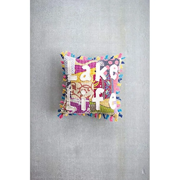 Memory Foam Pillows for Neck SupportKalalou NRV2204 Lake Life Kantha Pillow