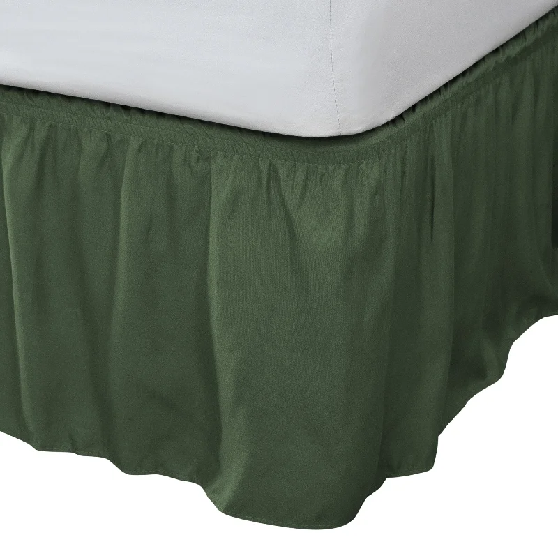 Bed skirts with a country - style patternHome Details Wrap Around Bed Ruffle Twin/Full in Sage Bed skirts with a country - style patternHome Details Wrap Around Bed Ruffle Twin/Full in Sage
