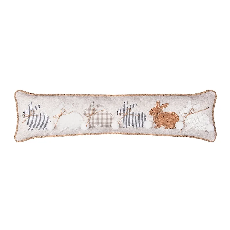 Decorative Pillows for Living Room MakeoverMulti Rabbit Line Up Applique Pillow