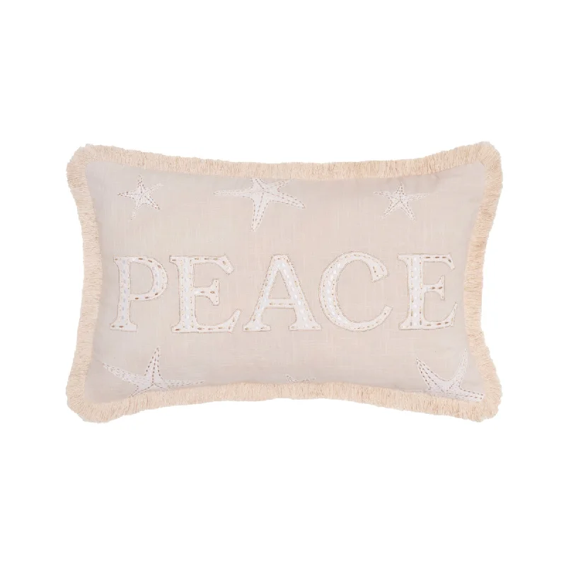 Round Pillows for Boho-Style InteriorsGolden Coast Peace Pillow