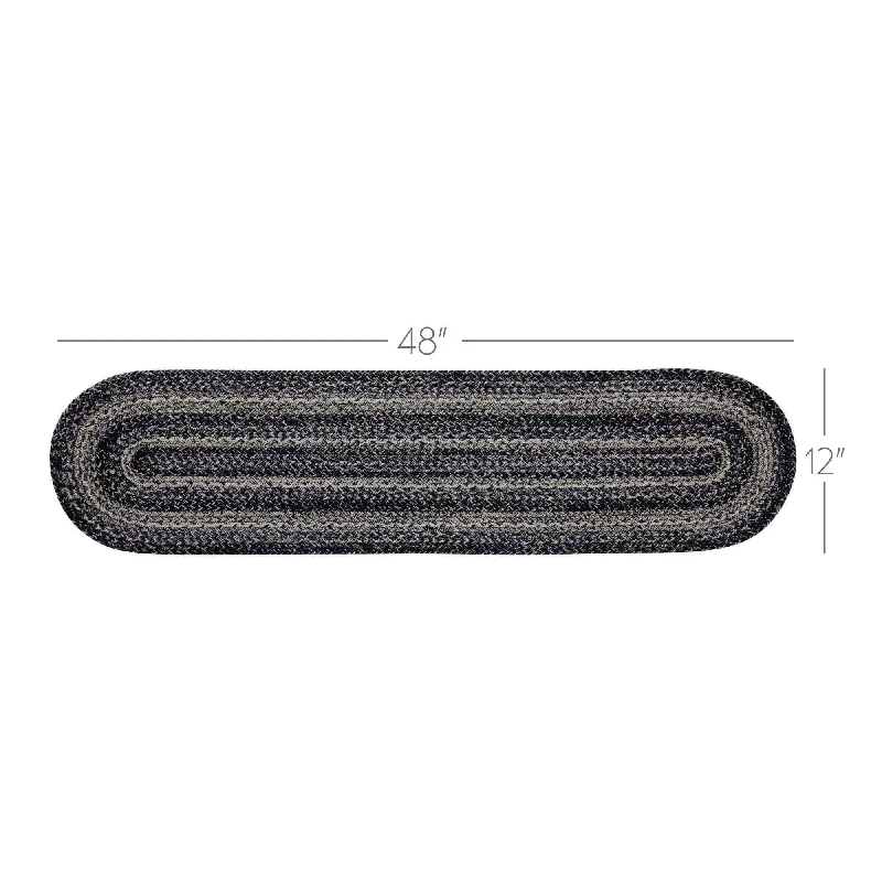 Bed skirts with a country - style patternSawyer Mill Black White Jute Oval Runner 12x48 Bed skirts with a country - style patternSawyer Mill Black White Jute Oval Runner 12x48