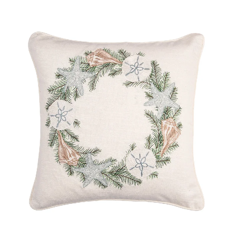 Soft and Fluffy Pillows for Bedroom ComfortShell Wreath Pillow