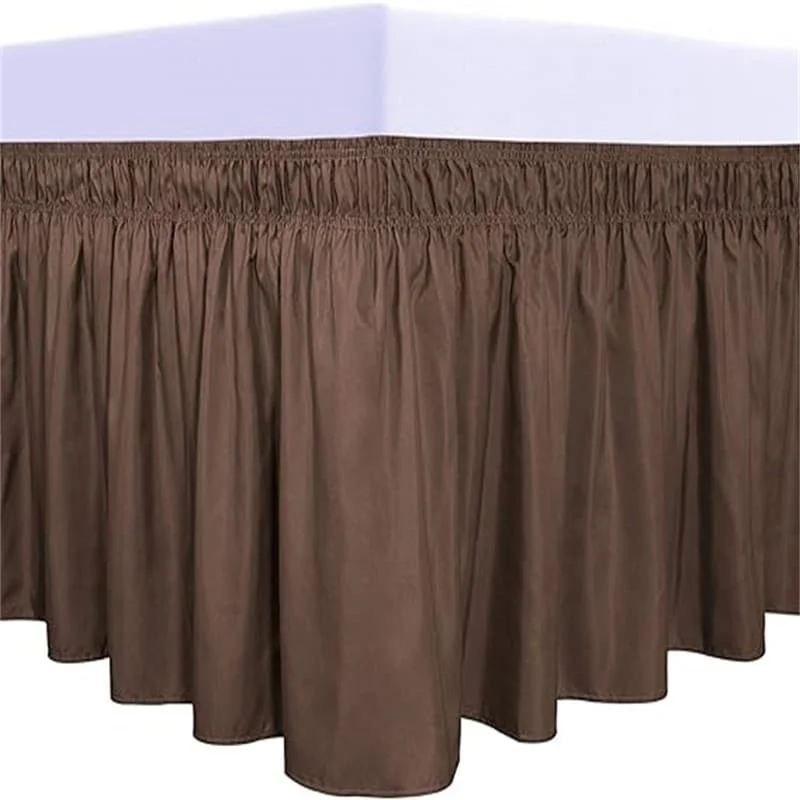 Bed skirts with a wrinkle - resistant fabricWrap Around Ruffled Bed Skirt