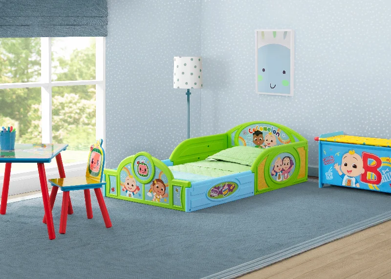 Wool - filled mattresses for natural insulation and moisture - wickingCoComelon 4-Piece Toddler Room-in-a-Box Set – Includes Sleep and Play Toddler Bed, Table, 1 Chair and Toy Box Wool - filled mattresses for natural insulation and moisture - wickingCoComelon 4-Piece Toddler Room-in-a-Box Set – Includes Sleep and Play Toddler Bed, Table, 1 Chair and Toy Box