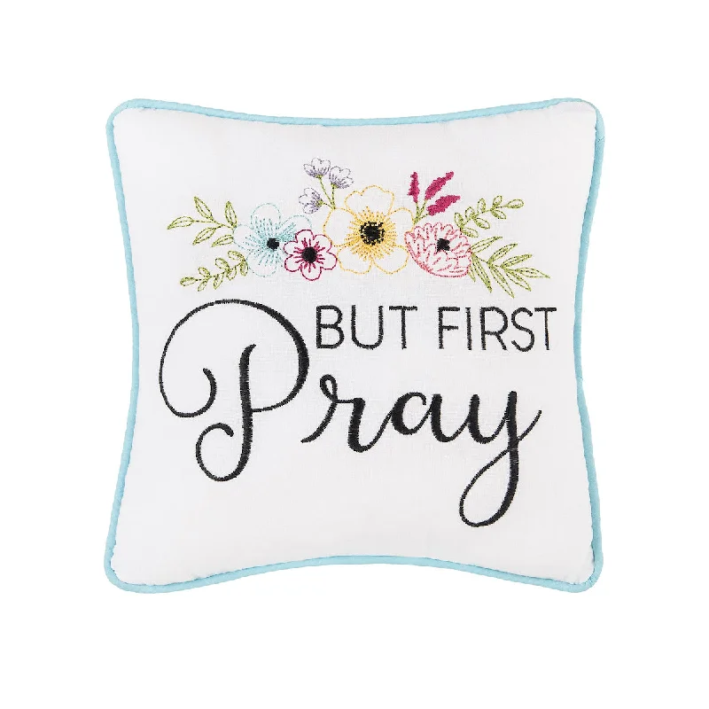 Silk Pillows for Smooth Skin and HairBut First Pray Mini Pillow