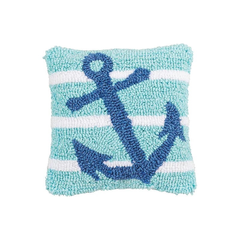 Cooling Pillows for Hot SleepersAnchor Stripe Hooked Mini Pillow