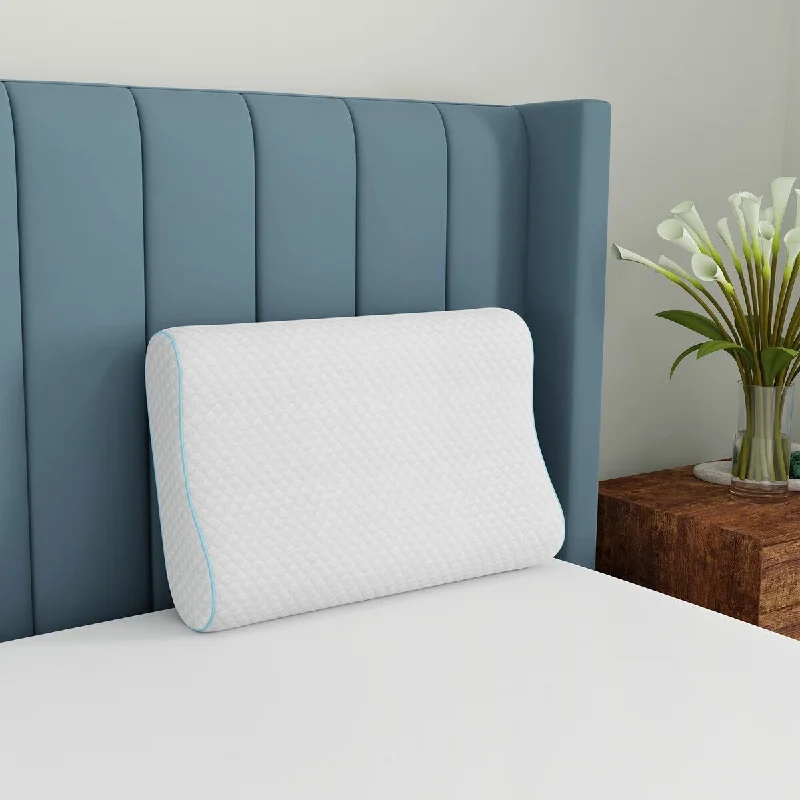 Cotton Pillows for Natural ComfortBodipedic Comfort Contour AeroFusion Memory Foam Bed Pillow - White Cotton Pillows for Natural ComfortBodipedic Comfort Contour AeroFusion Memory Foam Bed Pillow - White