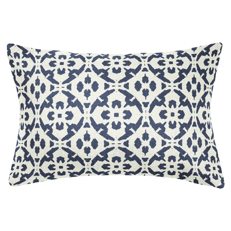 Orthopedic Pillows for Back Pain ReliefPorto Tiles Navy 14x20 Pillow