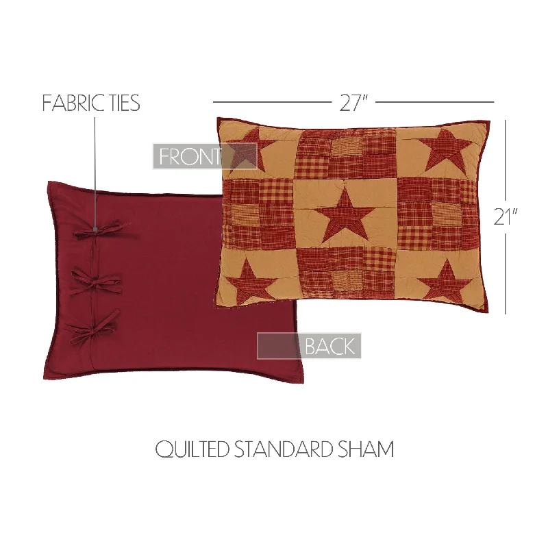 Cotton bed skirts for a soft and breathable lookNinepatch Star Standard Sham 21x27