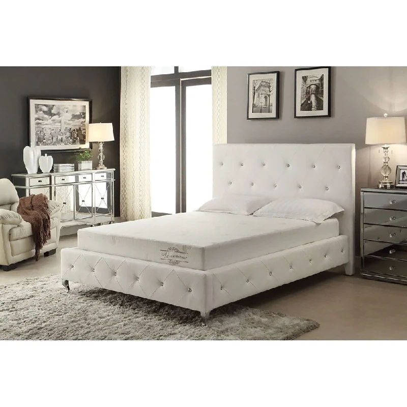 Bamboo - charcoal infused mattresses for odor absorptionAloe Vera 8-inch Full-size Memory Foam Mattress and White Frame Set Bamboo - charcoal infused mattresses for odor absorptionAloe Vera 8-inch Full-size Memory Foam Mattress and White Frame Set