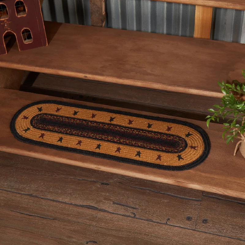 Bed skirts with a satin finish for a shiny appearanceHeritage Farms Star Jute Stair Tread Oval Latex 8.5x27 Bed skirts with a satin finish for a shiny appearanceHeritage Farms Star Jute Stair Tread Oval Latex 8.5x27
