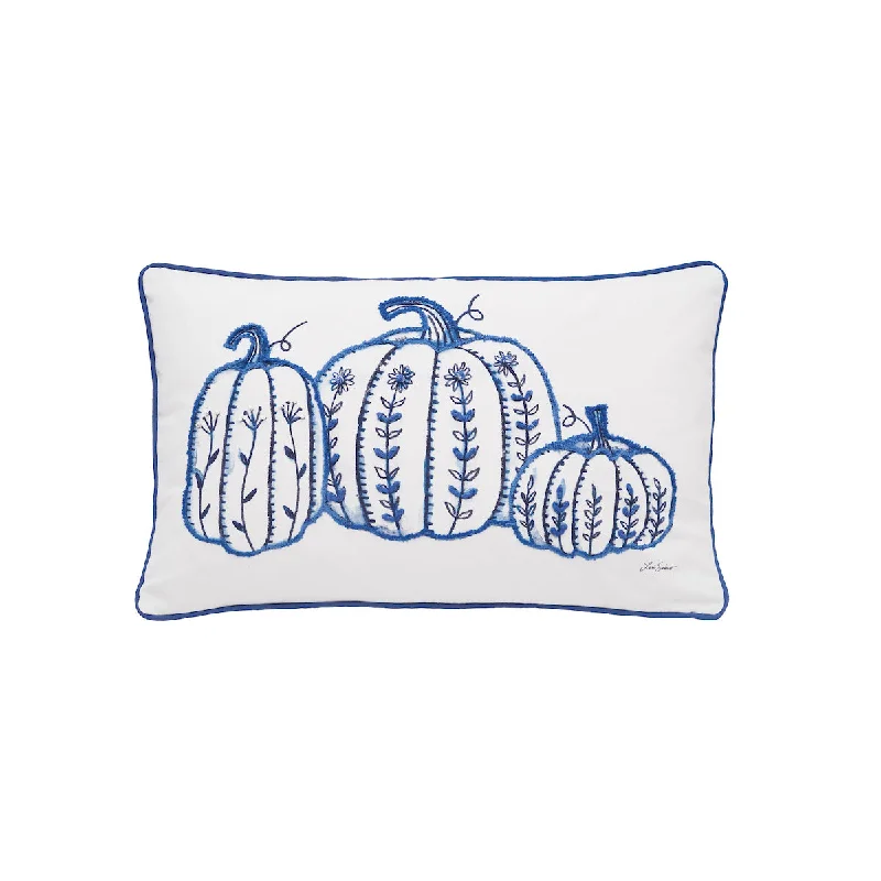 Soft and Fluffy Pillows for Bedroom ComfortBlue Pumpkin Trio Pillow