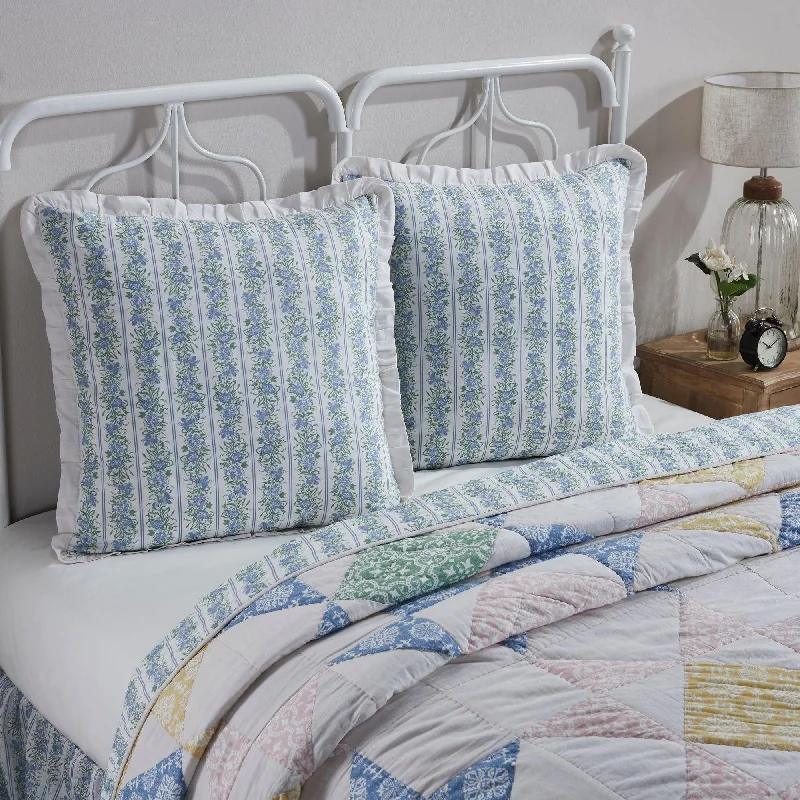 Hypoallergenic Pillows for Allergy SufferersJolie Fabric Euro Sham 26x26 VHC Brands