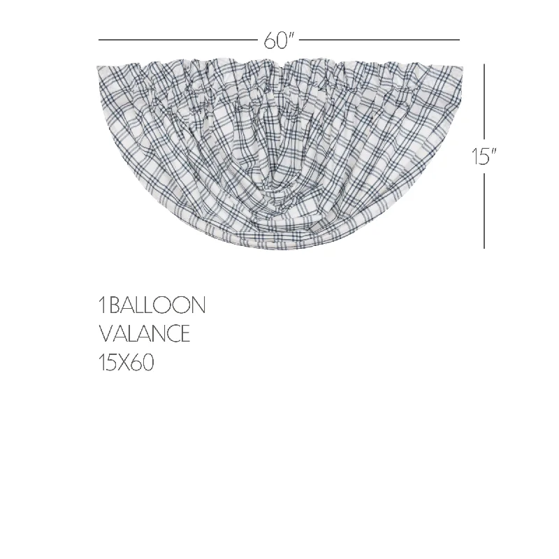 Bed skirts with a shabby - chic styleSawyer Mill Blue Plaid Balloon Valance 15x60