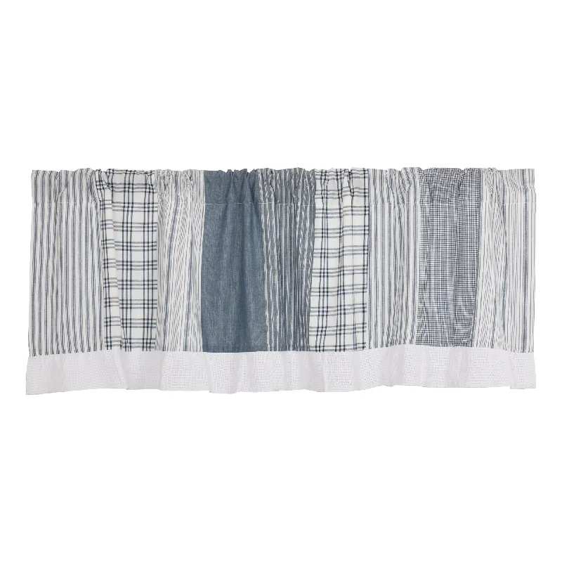 Bed skirts with a soft fleece lining for added comfortSawyer Mill Blue Patchwork Valance 19x72 Bed skirts with a soft fleece lining for added comfortSawyer Mill Blue Patchwork Valance 19x72
