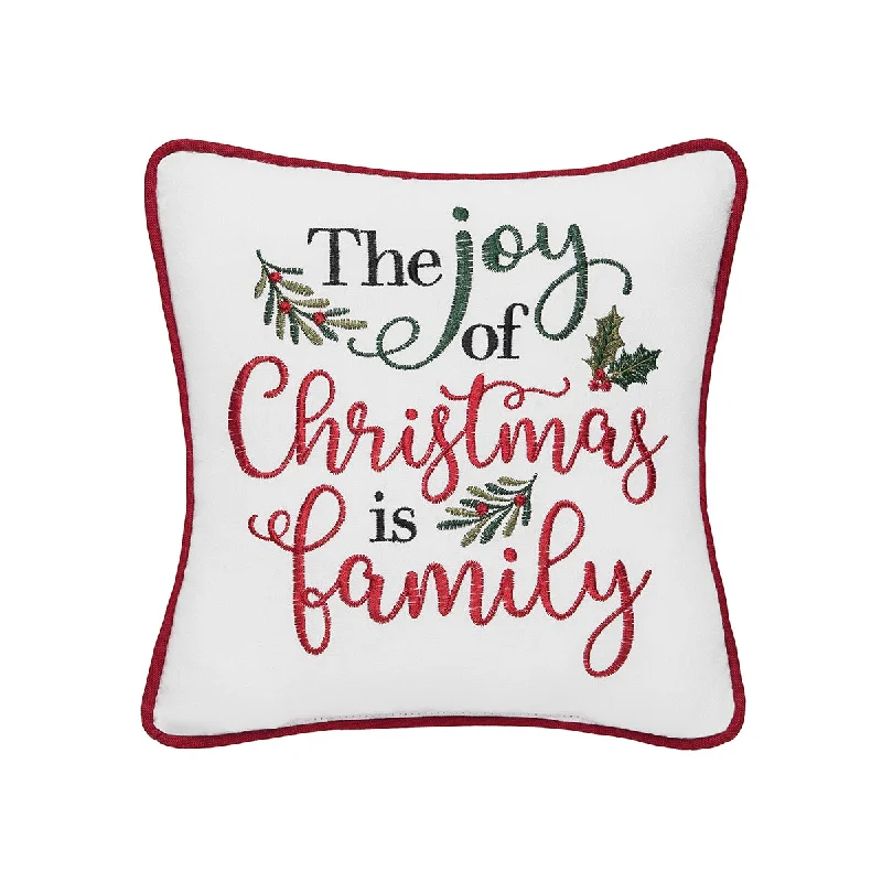 Down Alternative Pillows for Ethical ChoicesJoy of Christmas Family Mini Pillow