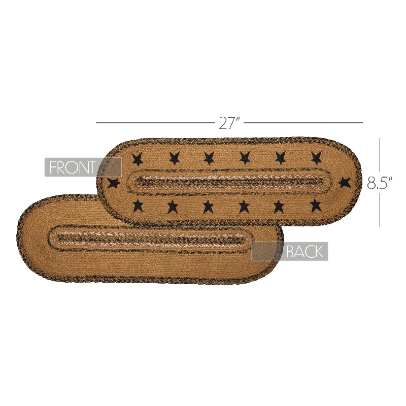 Bed skirts with a country - style patternKettle Grove Jute Stair Tread Stencil Stars Border Oval Latex 8.5x27 Bed skirts with a country - style patternKettle Grove Jute Stair Tread Stencil Stars Border Oval Latex 8.5x27