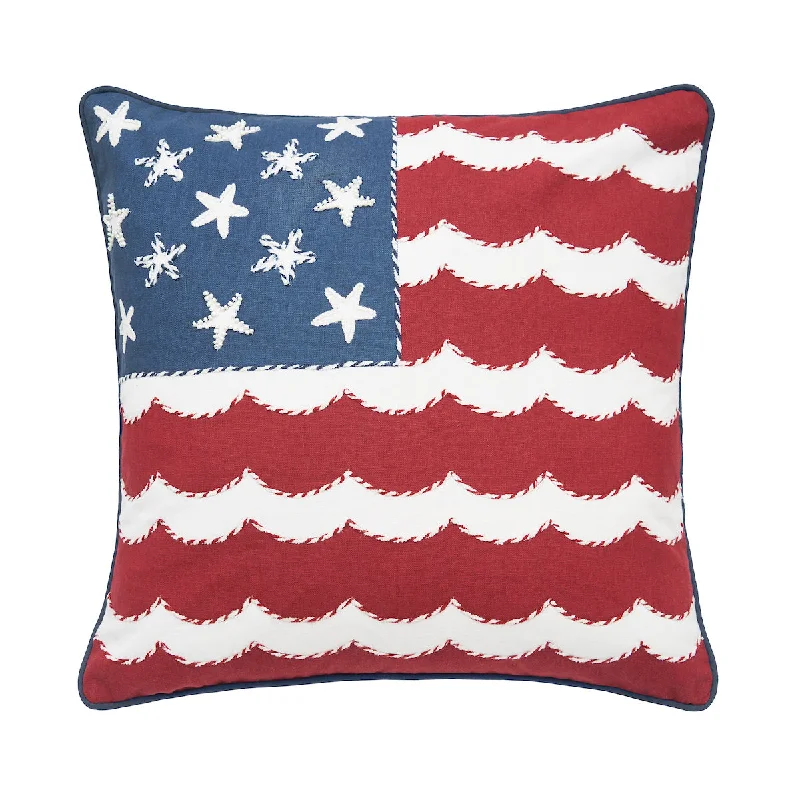 Plush Pillows for a Cozy BedRed, White and Waves Pillow