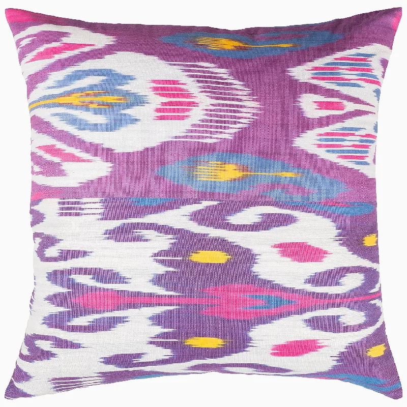 Decorative Pillows for Living Room MakeoverPurple Combo Ikat Pillow