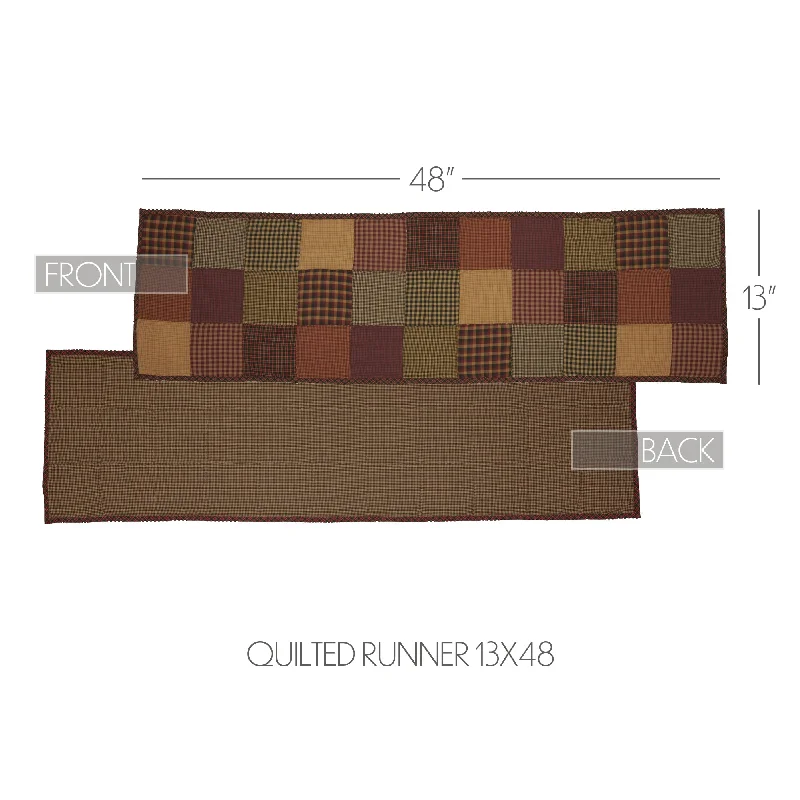 Bed skirts with a tie - back design for adjustabilityHeritage Farms Quilted Runner 13x48 Bed skirts with a tie - back design for adjustabilityHeritage Farms Quilted Runner 13x48