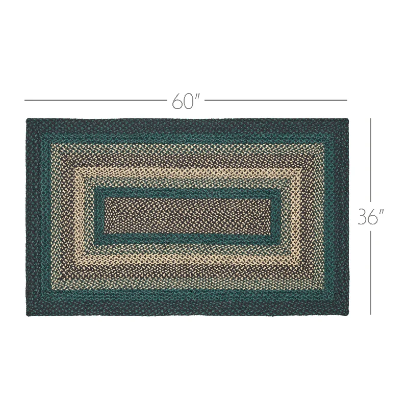 Bed skirts with a tropical print for a vacation - inspired feelPine Grove Jute Rug Rect w/ Pad 36x60
