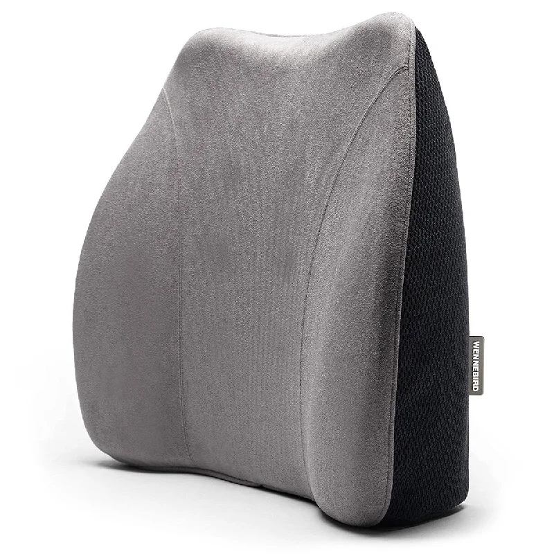 Adjustable Pillows for Customized ComfortWENNEBIRD Model Q Lumbar Memory Foam Support Pillow to Improve Posture, Grey Adjustable Pillows for Customized ComfortWENNEBIRD Model Q Lumbar Memory Foam Support Pillow to Improve Posture, Grey
