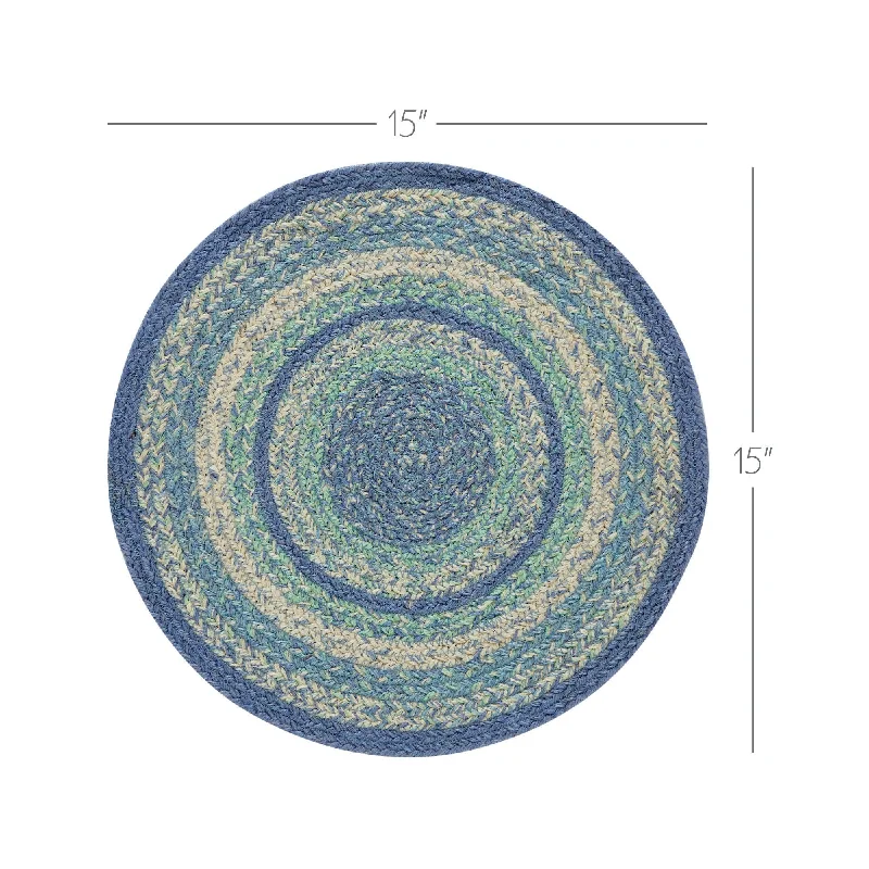 Bed skirts with a multi - colored patternJolie Jute Trivet 15 inch Diameter