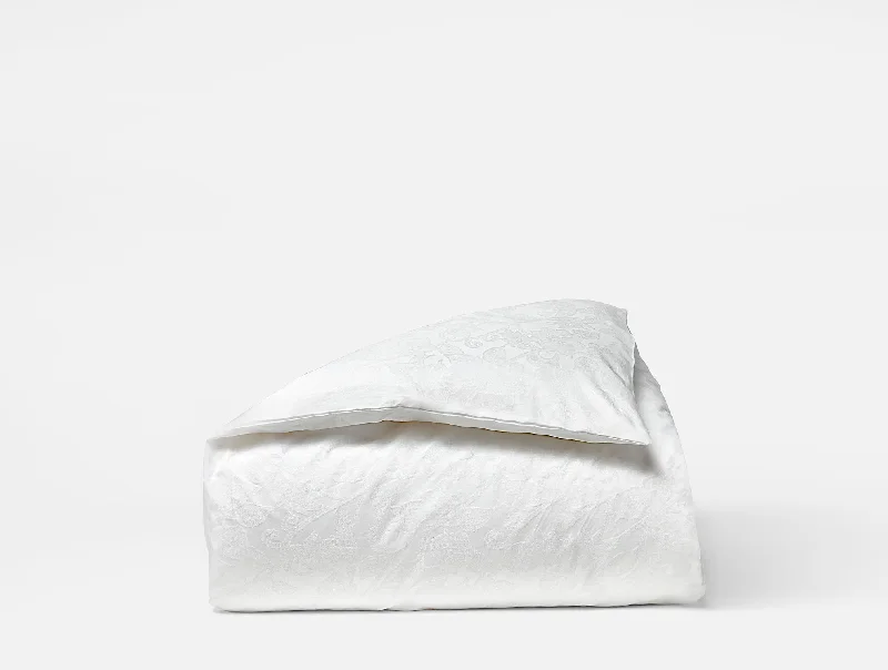 Square Pillows for Modern Home DecorHeritage Organic Percale Jacquard Duvet Cover