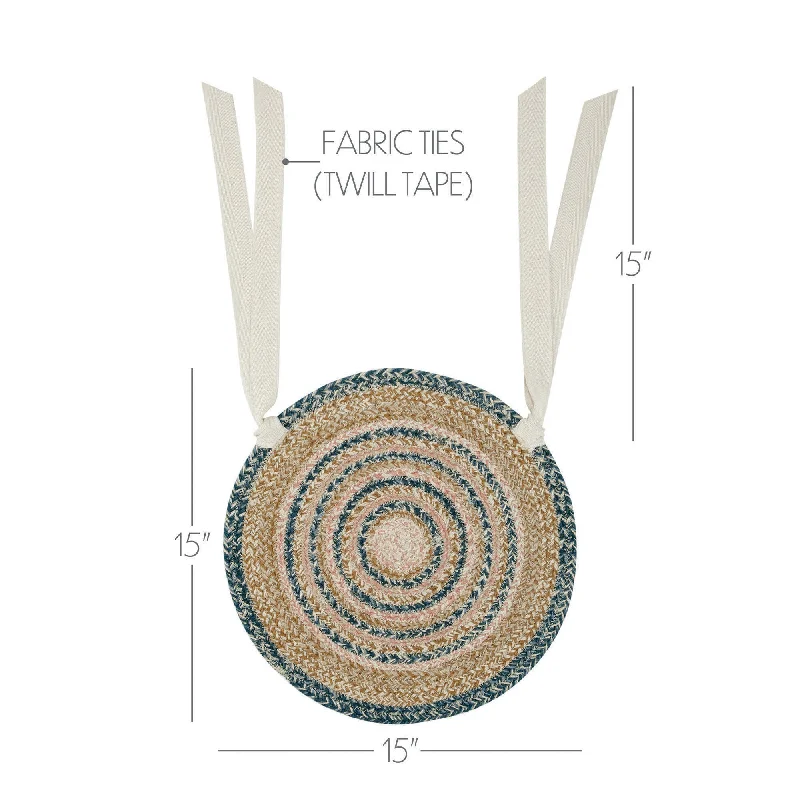 Linen bed skirts for a natural and rustic feelKaila Jute Chair Pad 15 inch Diameter
