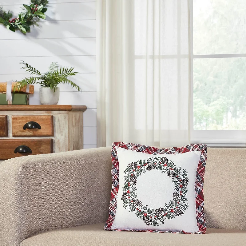 Cooling Pillows for Hot SleepersGregor Plaid Wreath Pillow